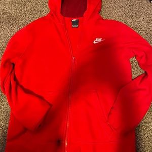 Boys XL red zip up hoodie